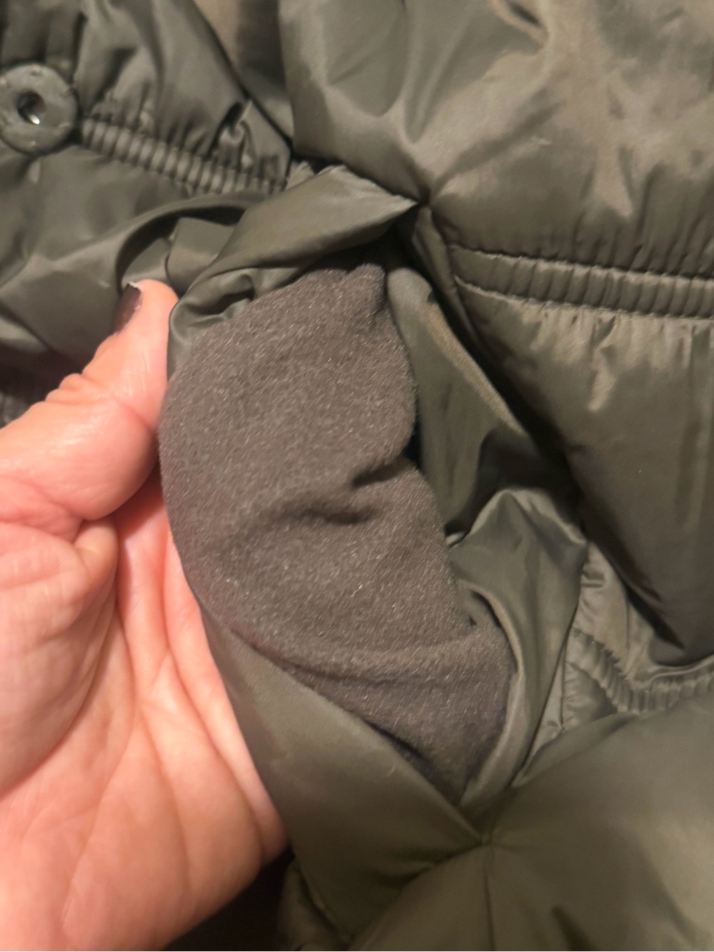 Eileen Fisher Petite Down Jacket in Olive - Picture 7 of 10